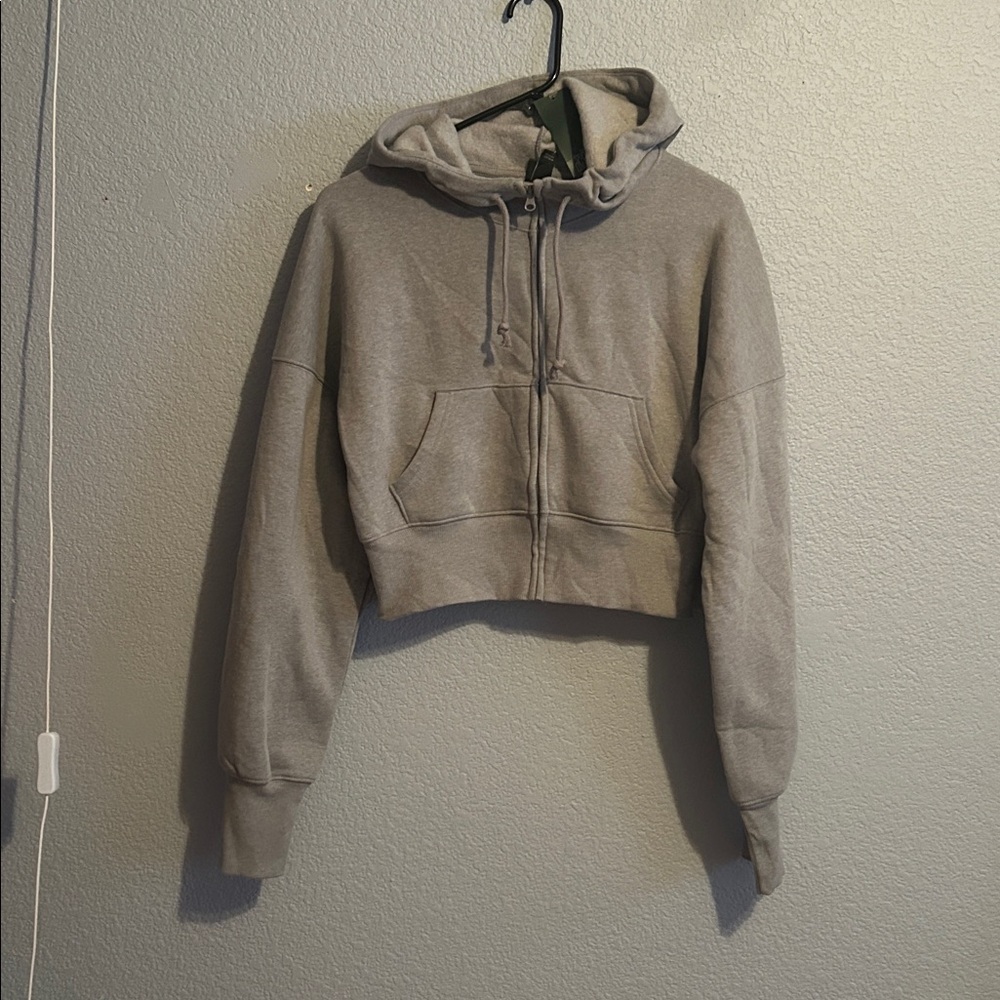 Gray Half Hoodie